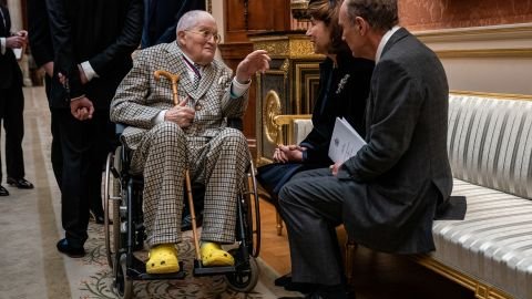 David Hockney's shoes were as colorful as his paintings.