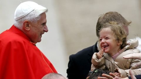 The Archbishop of Canterbury hailed the former Pope, pictured on November 30, 2005, as