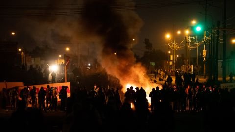 Protests in Arequipa, southern Peru, on Monday.