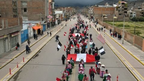 Demonstrators in Puno on January 19.