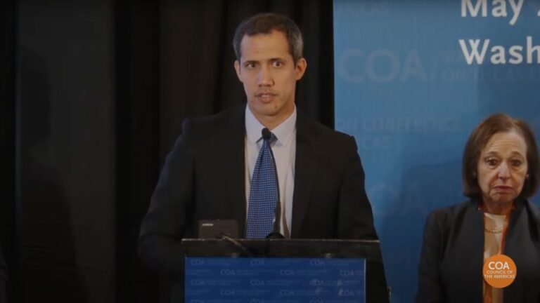 Venezuela’s Juan Guaidó in Washington after causing a stir in Colombia