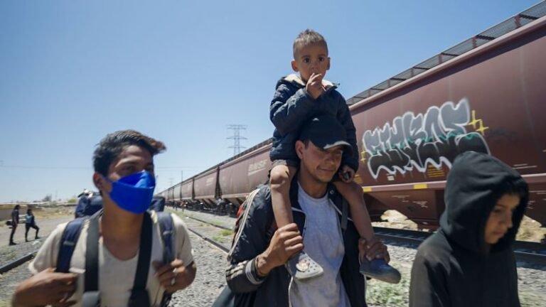 Migrant crisis: Families ride freight trains to reach US border