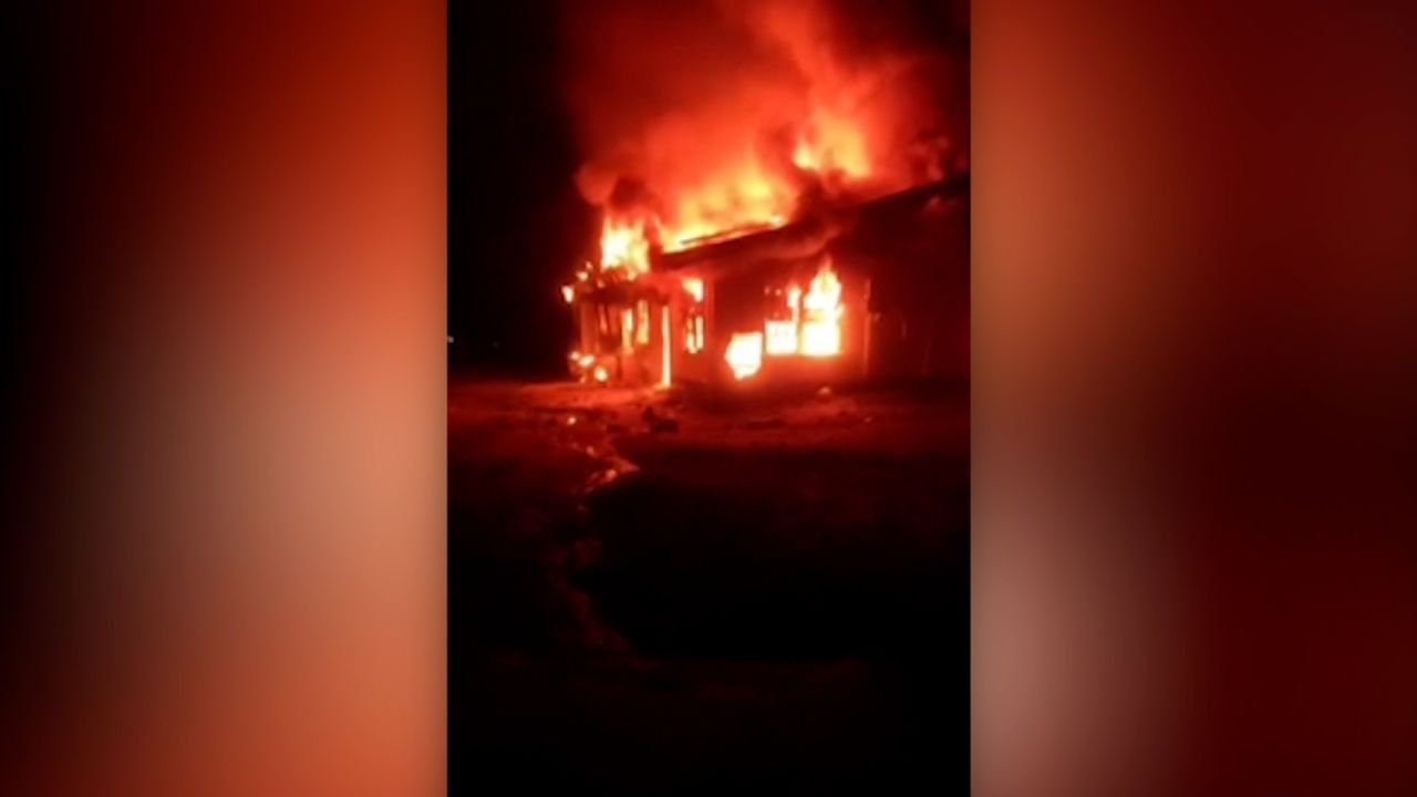 Videos aired by the Guyanese Public Broadcaster National Communications Network appear to show the fire.