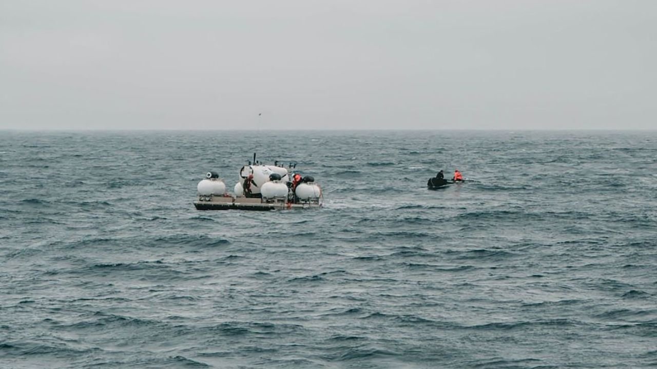 This image shows the start of the RMS Titanic Expedition Mission 5 on June 18, 2023.
